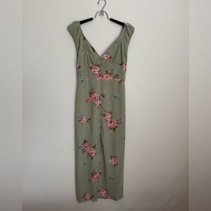 Altar'd State Sage Floral Midi Dress. Sz.S NWT